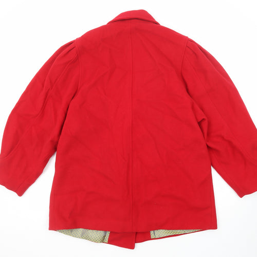 C&A Womens Red Jacket Size 14 Button