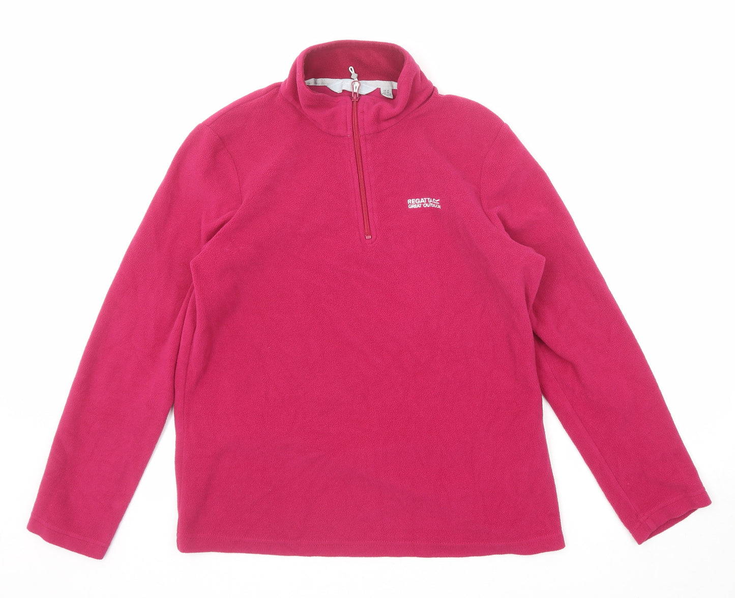 Regatta Womens Pink Polyester Pullover Sweatshirt Size 14 Zip