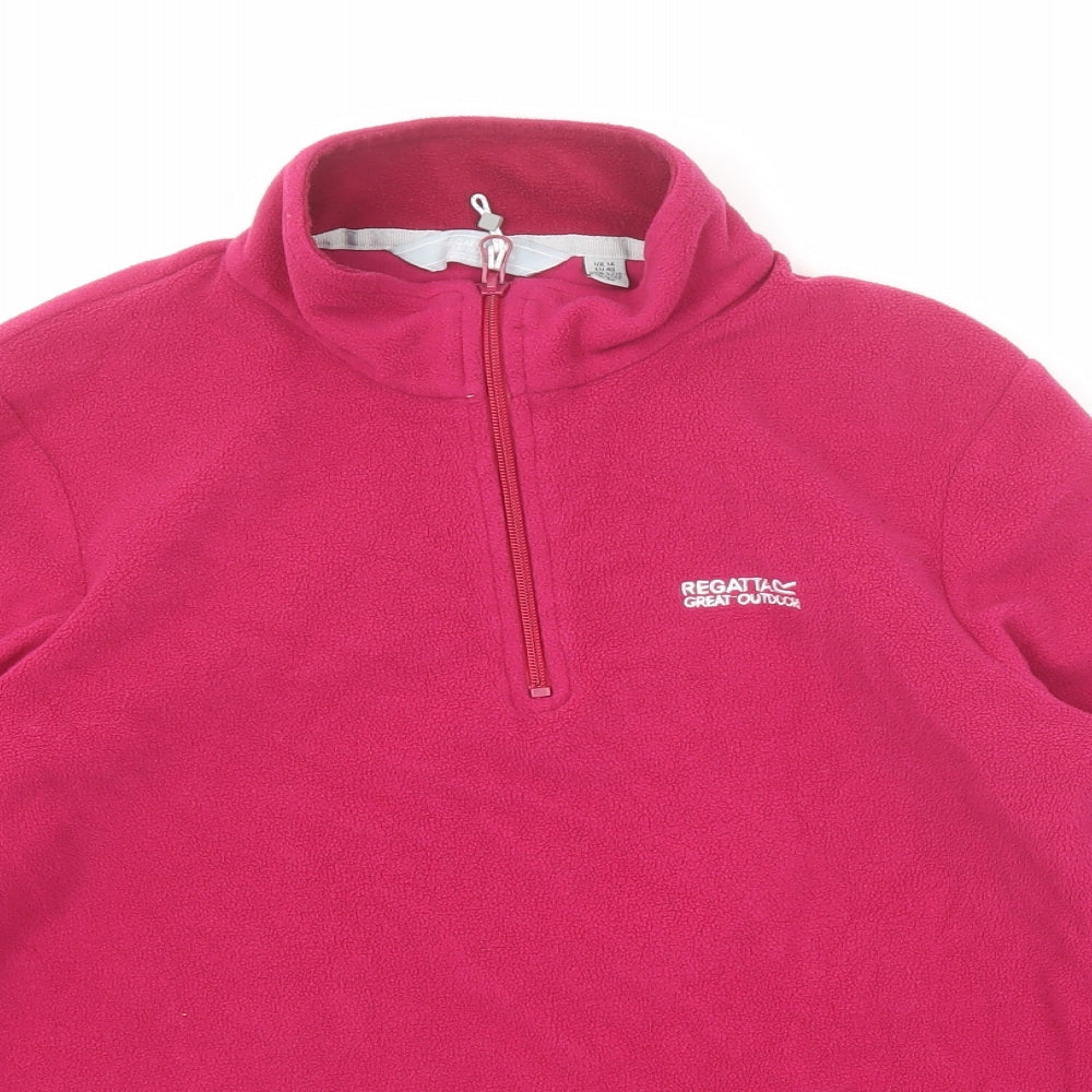 Regatta Womens Pink Polyester Pullover Sweatshirt Size 14 Zip