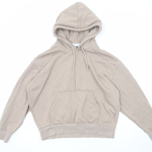 Weekday Mens Beige Cotton Pullover Hoodie Size XS