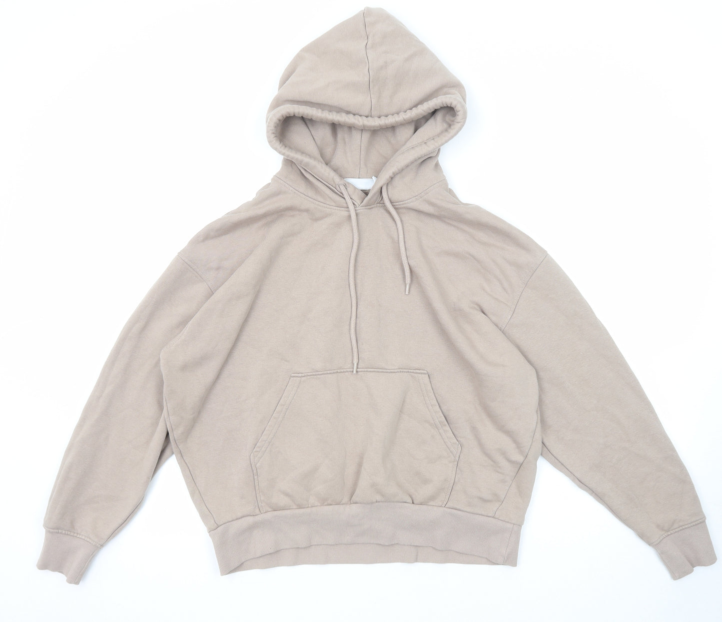 Weekday Mens Beige Cotton Pullover Hoodie Size XS
