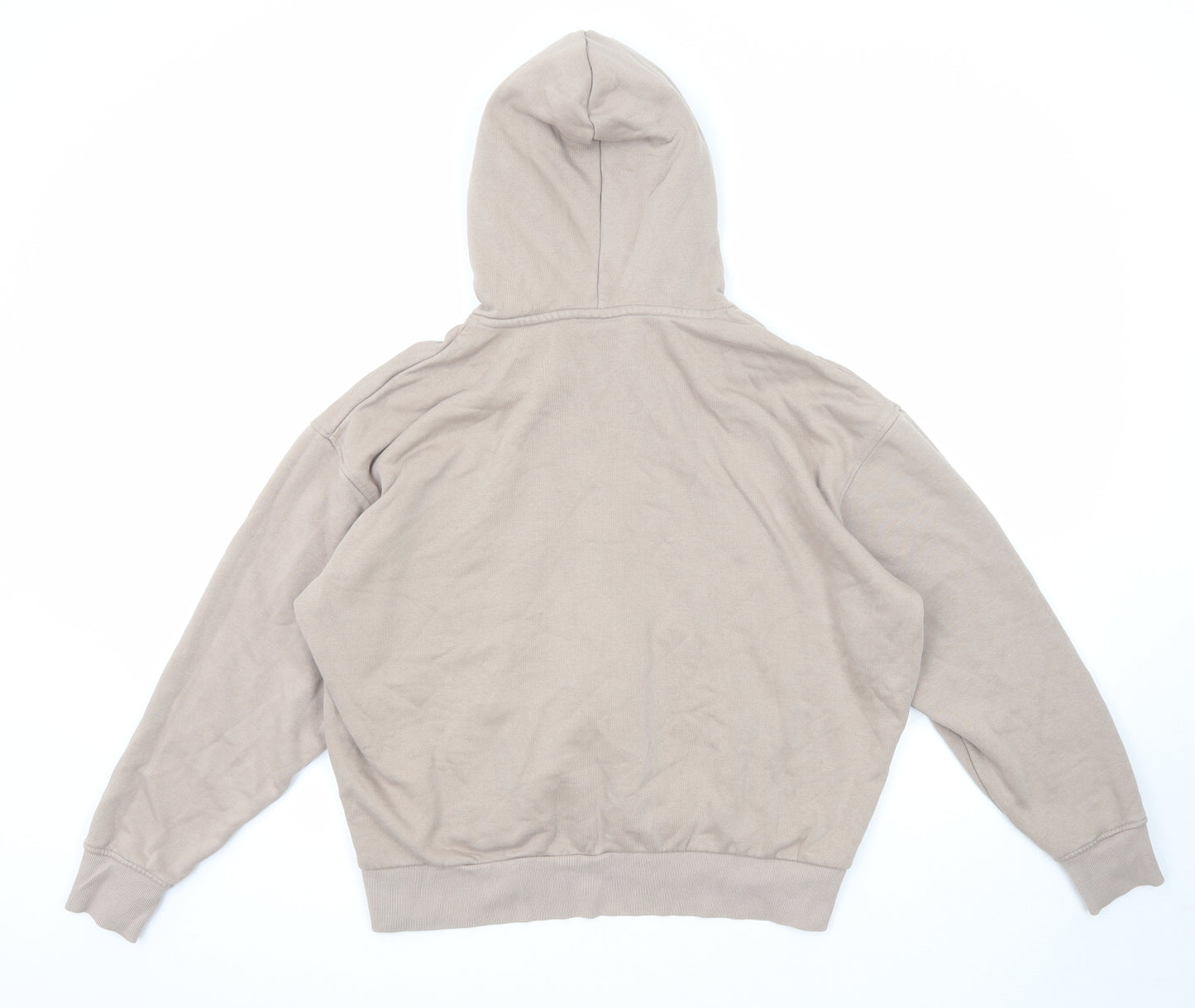 Weekday Mens Beige Cotton Pullover Hoodie Size XS