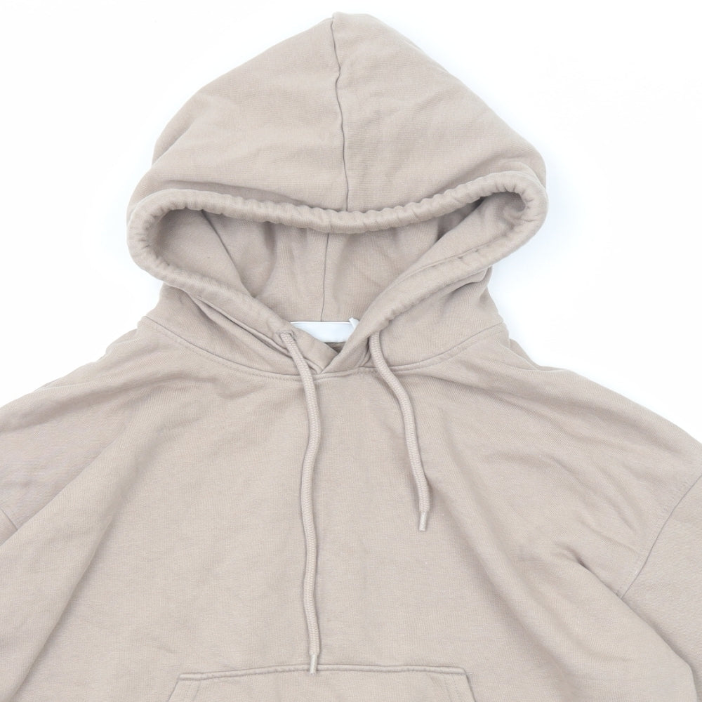 Weekday Mens Beige Cotton Pullover Hoodie Size XS