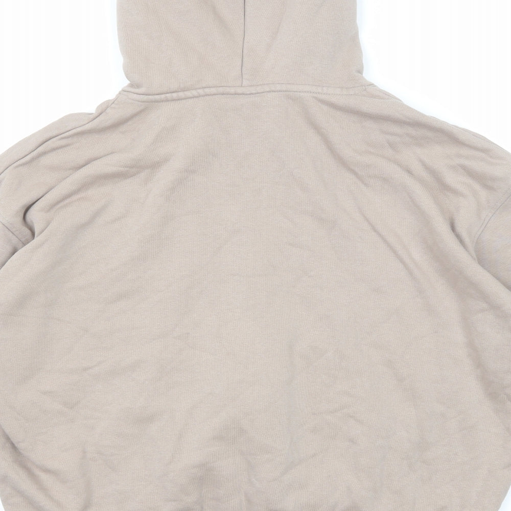 Weekday Mens Beige Cotton Pullover Hoodie Size XS