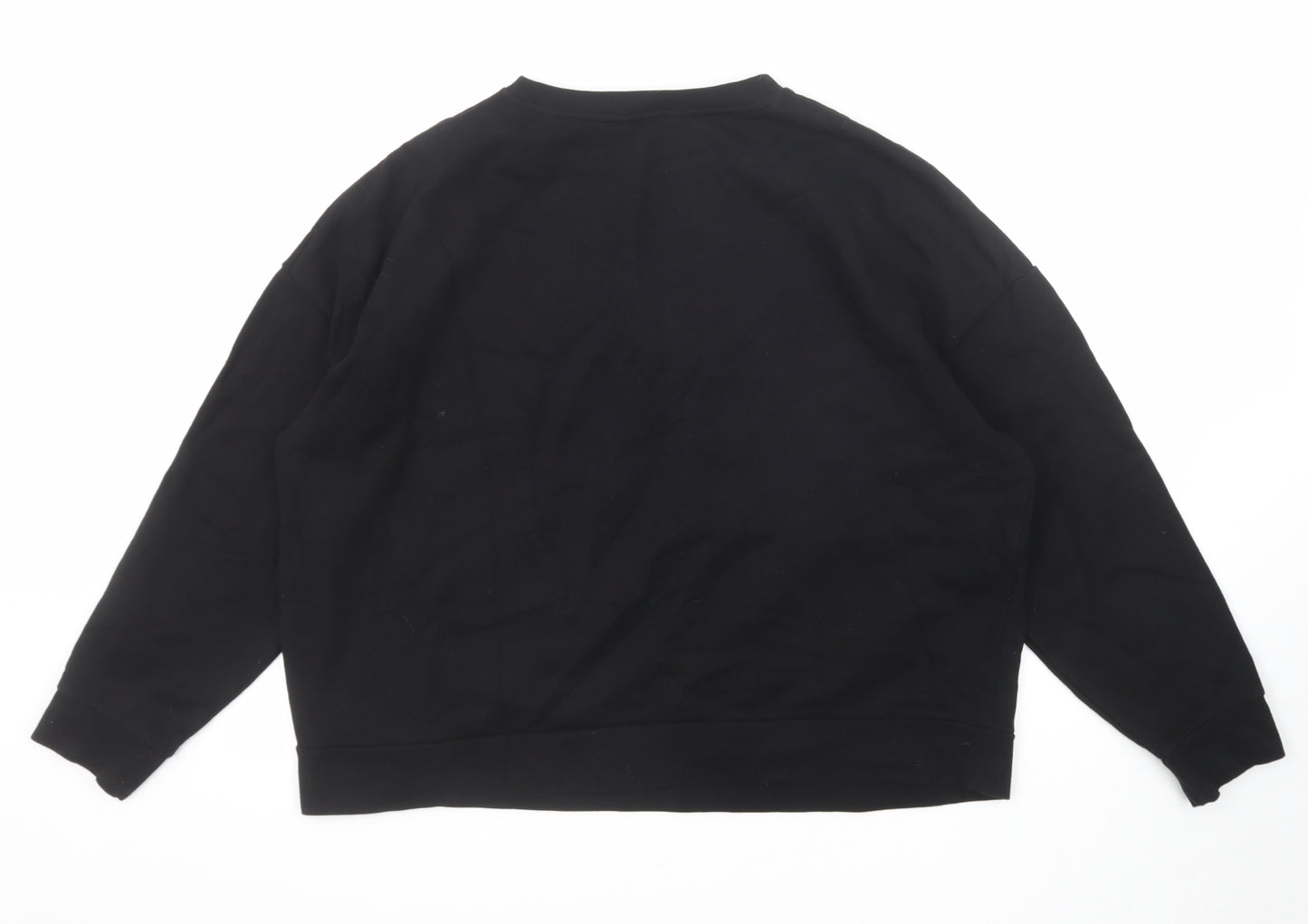 Dorothy Perkins Womens Black Cotton Pullover Sweatshirt Size 18 Pullover - Paris