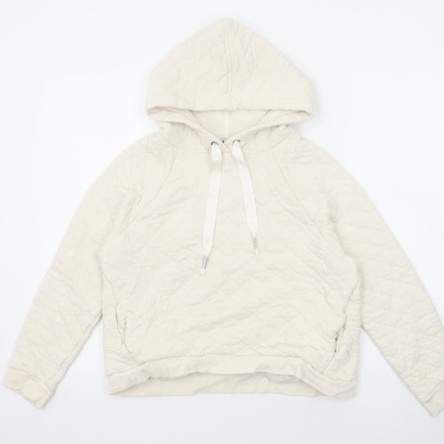 NEXT Womens White Cotton Pullover Hoodie Size S Pullover