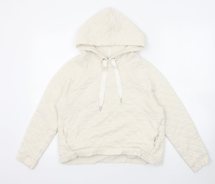 NEXT Womens White Cotton Pullover Hoodie Size S Pullover