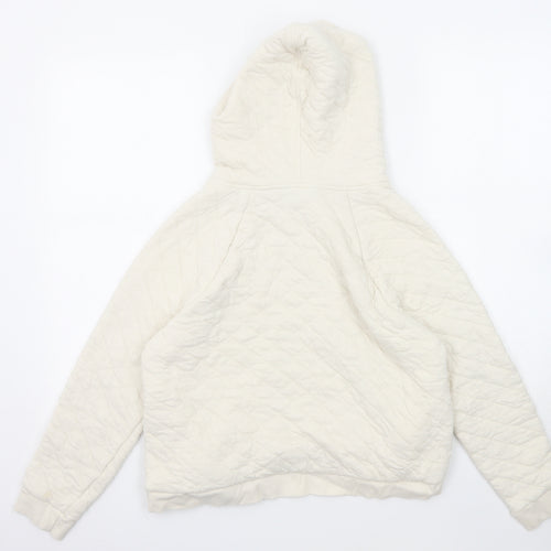 NEXT Womens White Cotton Pullover Hoodie Size S Pullover