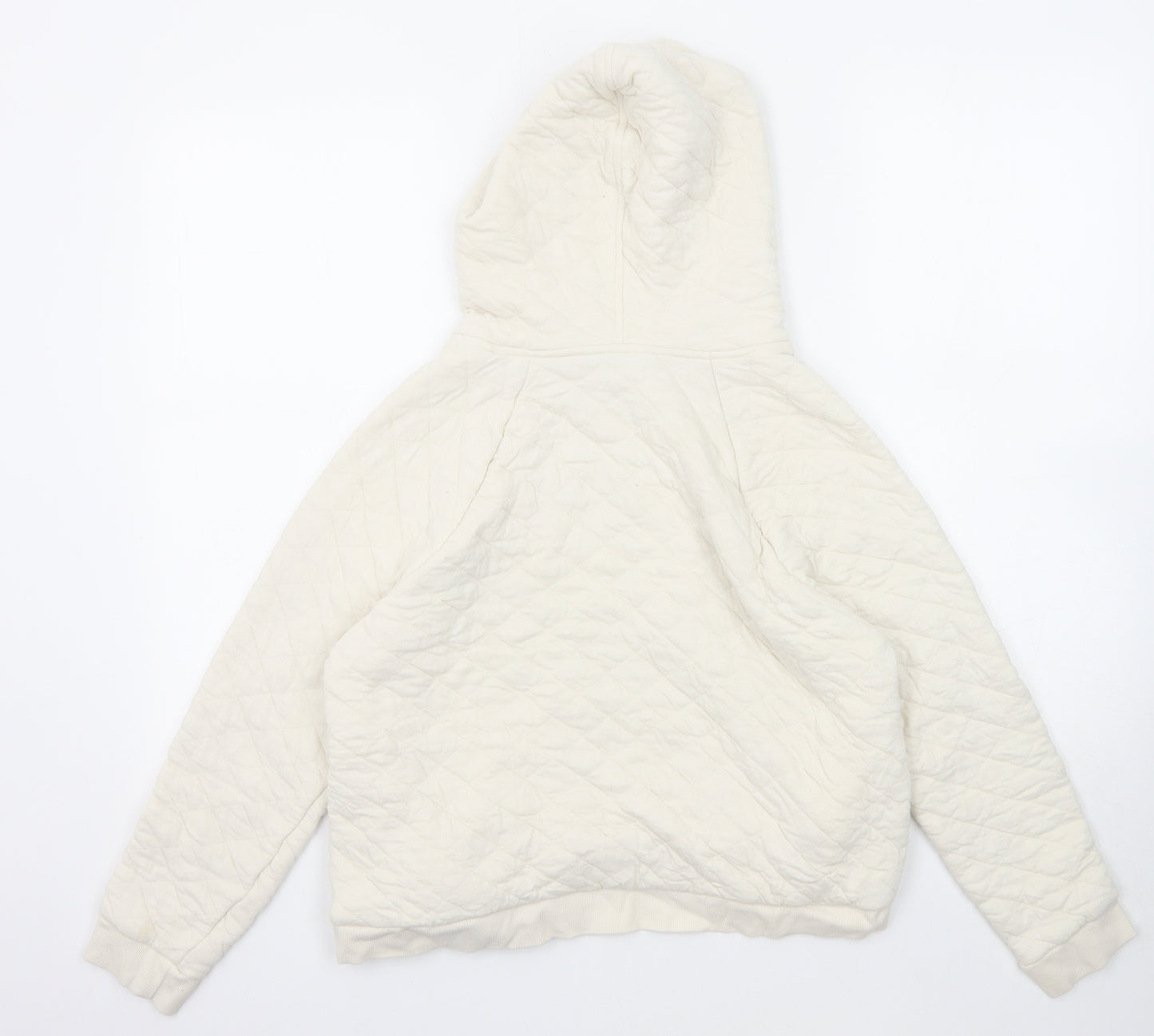 NEXT Womens White Cotton Pullover Hoodie Size S Pullover