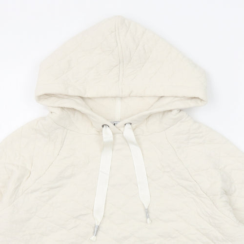 NEXT Womens White Cotton Pullover Hoodie Size S Pullover