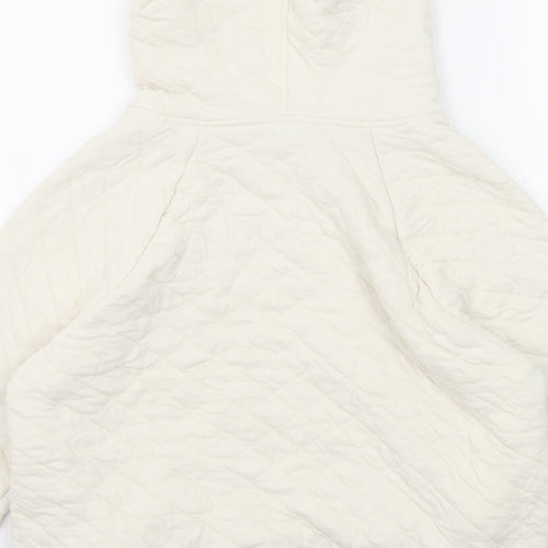 NEXT Womens White Cotton Pullover Hoodie Size S Pullover