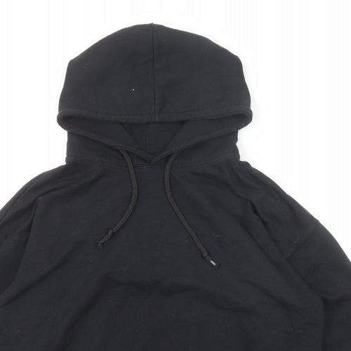 Boohoo Mens Black Cotton Pullover Hoodie Size S - Bear