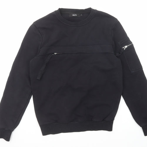 Blood Brother Mens Black Cotton Pullover Sweatshirt Size S