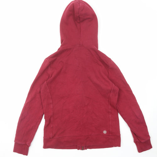 Element Womens Red Cotton Jacket Size M Zip