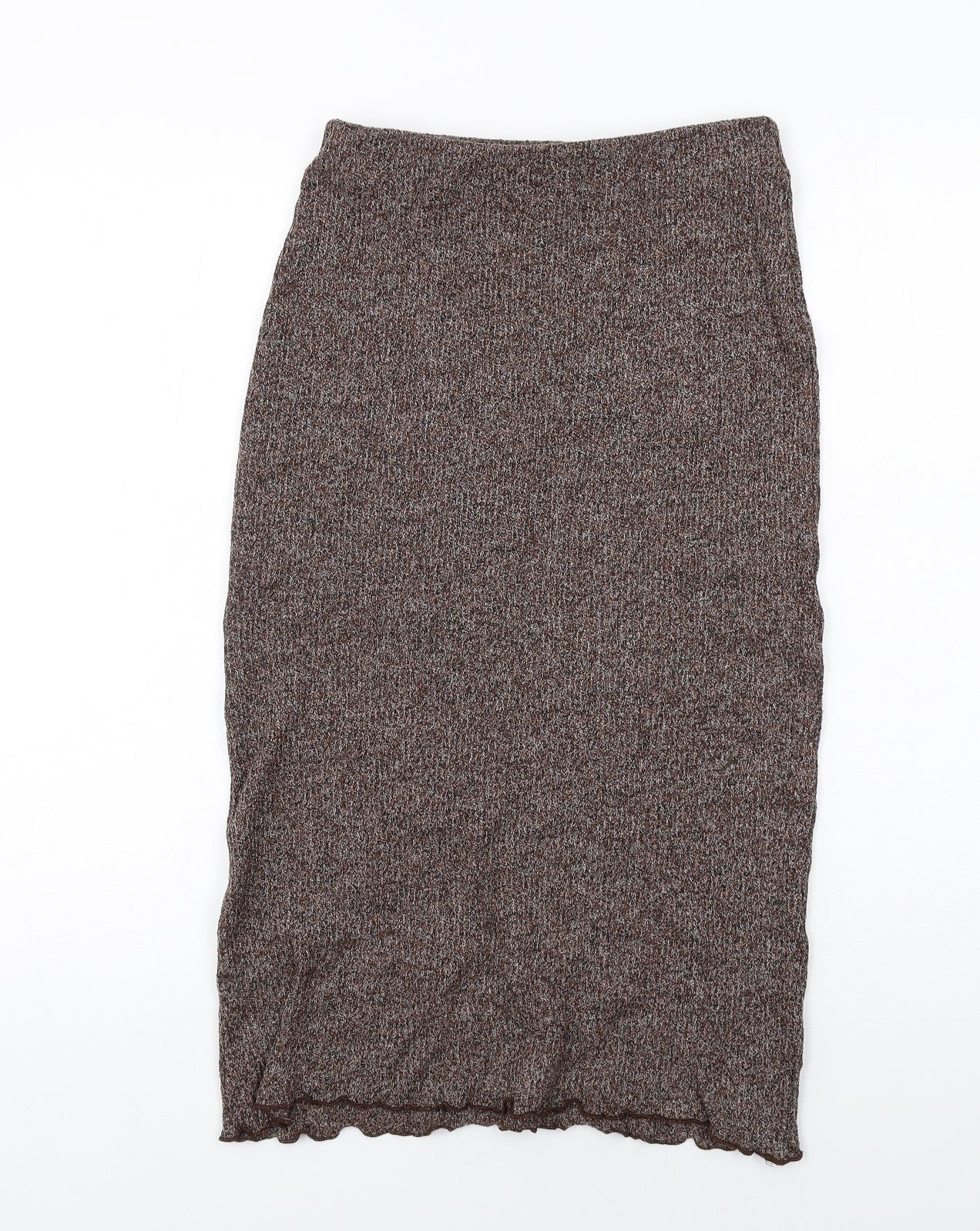 Pull&Bear Womens Brown Cotton Bandage Skirt Size S