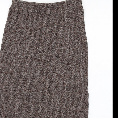 Pull&Bear Womens Brown Cotton Bandage Skirt Size S