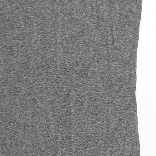 New Look Womens Grey Viscose Shift Size 12 Round Neck Pullover - Chain Detail on Neckline