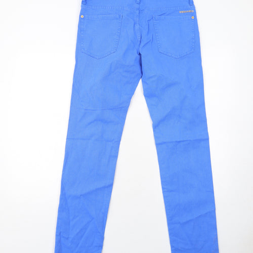Dsquared2 Womens Blue Cotton Straight Jeans Size 32 in Regular Button