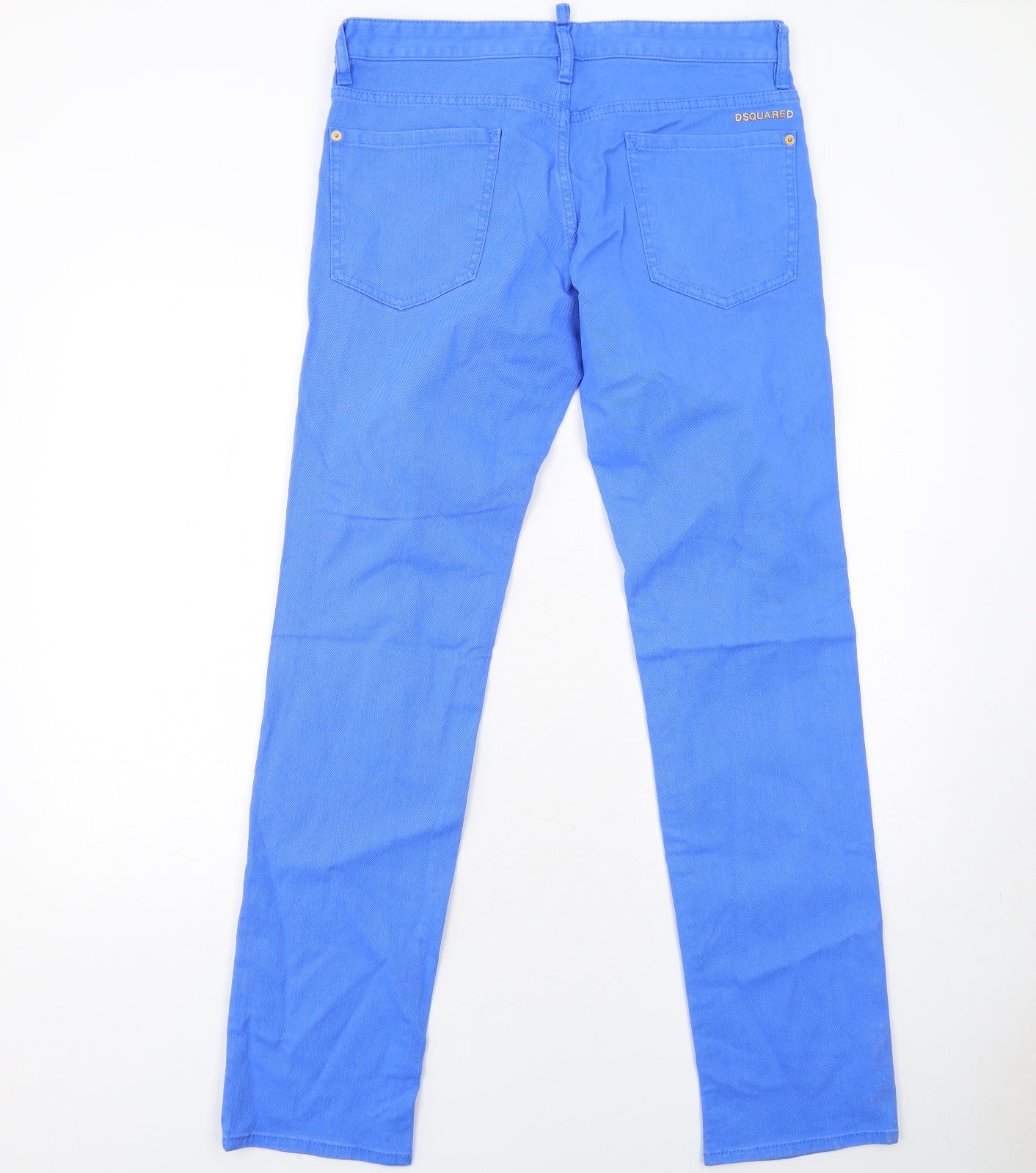 Dsquared2 Womens Blue Cotton Straight Jeans Size 32 in Regular Button