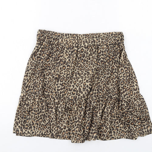 Nasty Gal Womens Brown Animal Print Polyester Tutu Skirt Size 6 - Leopard pattern