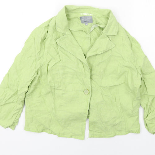Per Una Womens Green Jacket Size 18 Button