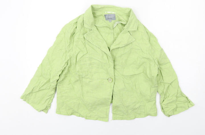 Per Una Womens Green Jacket Size 18 Button