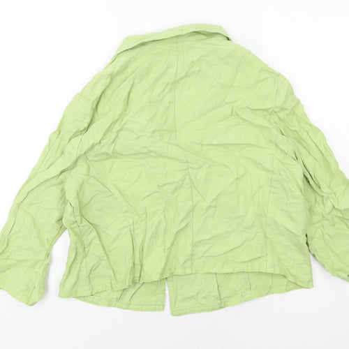 Per Una Womens Green Jacket Size 18 Button