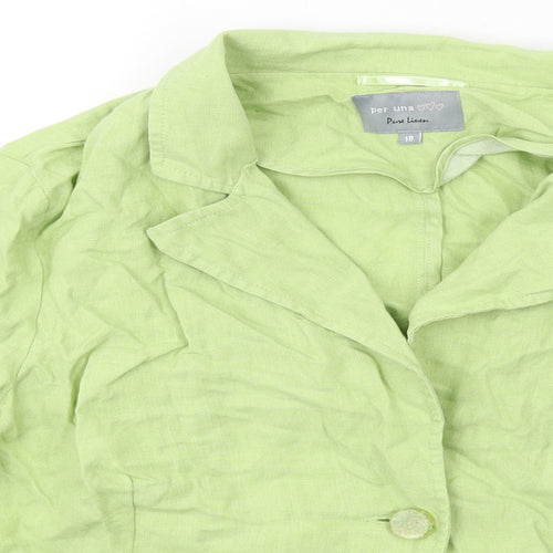 Per Una Womens Green Jacket Size 18 Button