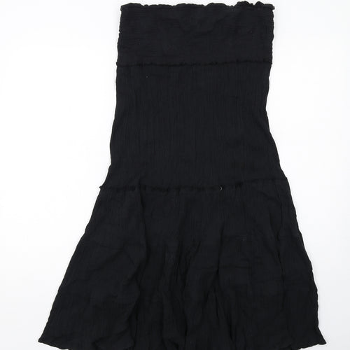 Dorothy Perkins Womens Black Cotton A-Line Size 16 Off the Shoulder Pullover