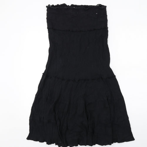 Dorothy Perkins Womens Black Cotton A-Line Size 16 Off the Shoulder Pullover