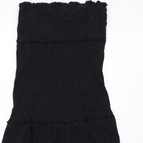 Dorothy Perkins Womens Black Cotton A-Line Size 16 Off the Shoulder Pullover