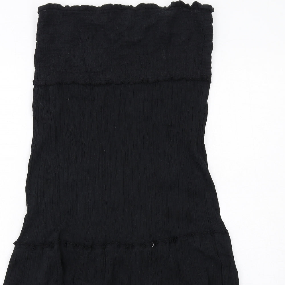 Dorothy Perkins Womens Black Cotton A-Line Size 16 Off the Shoulder Pullover