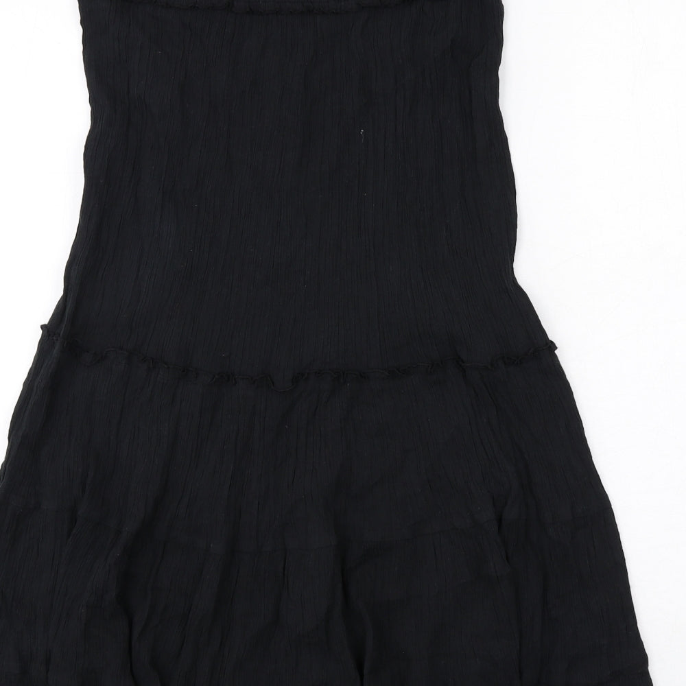 Dorothy Perkins Womens Black Cotton A-Line Size 16 Off the Shoulder Pullover