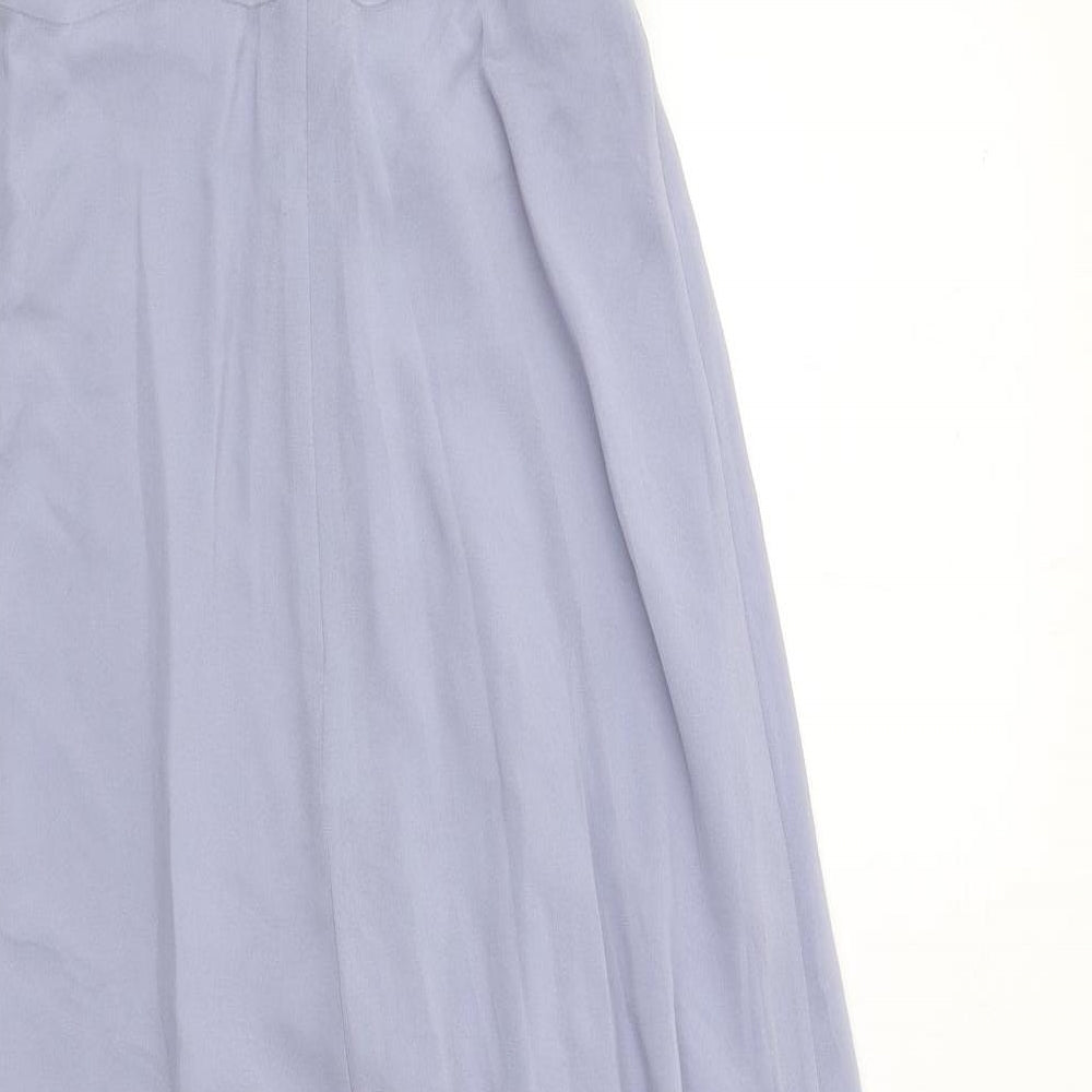 Monsoon Womens Blue Polyester Maxi Size 10 Halter Zip
