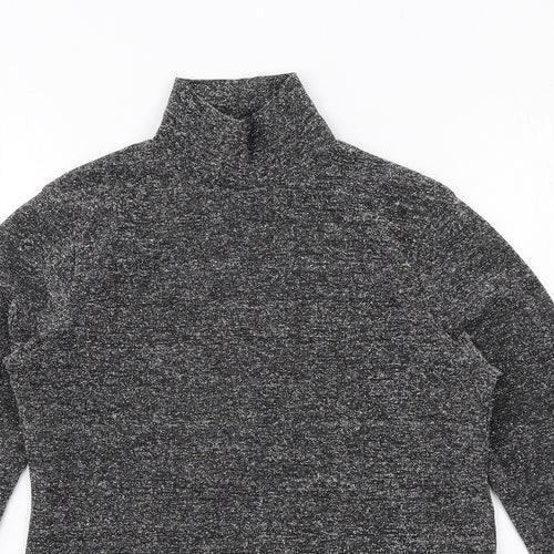 ASOS Womens Grey Polyester Basic Blouse Size 8 High Neck