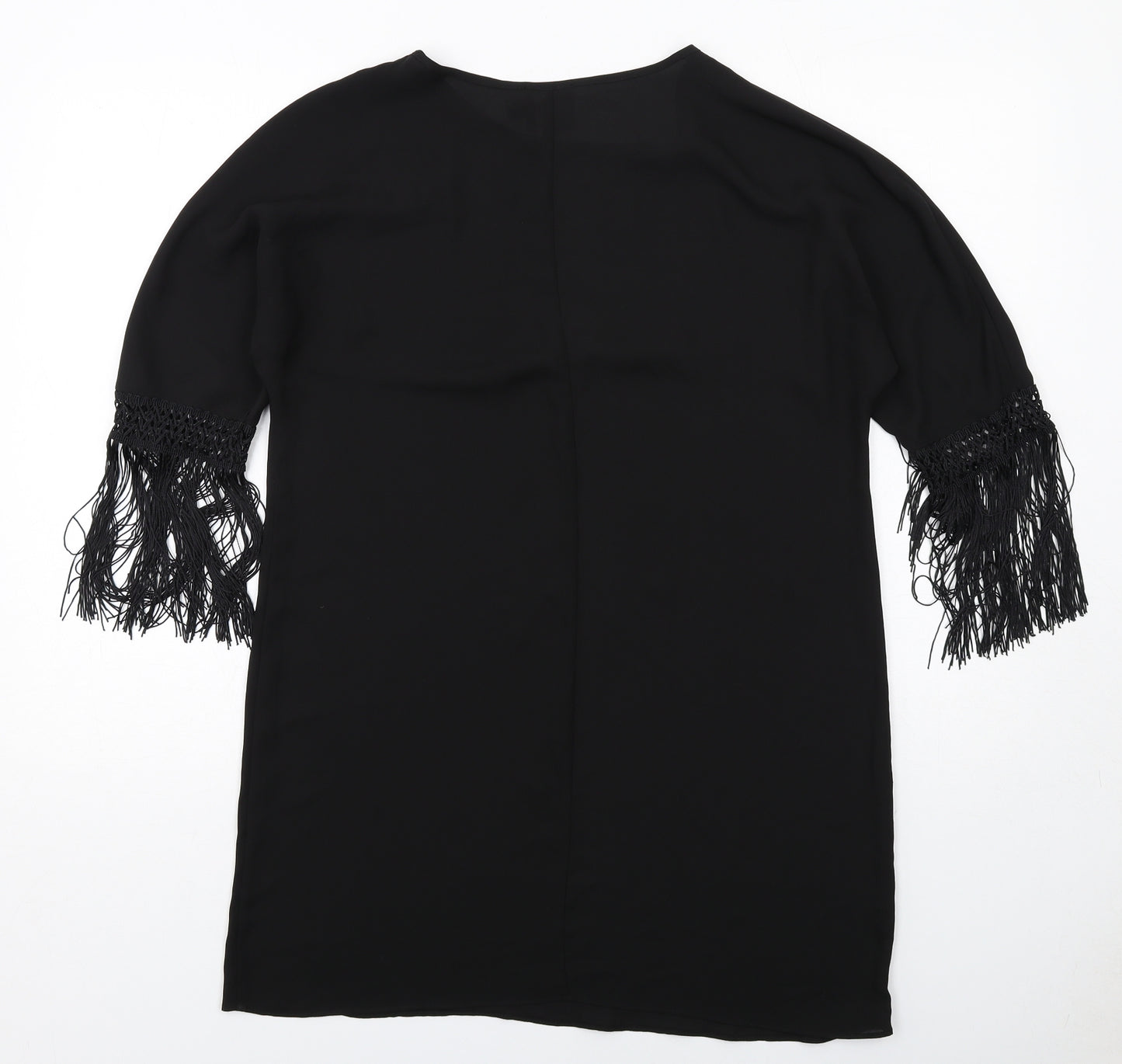 ASOS Womens Black Polyester A-Line Size 10 Round Neck Pullover