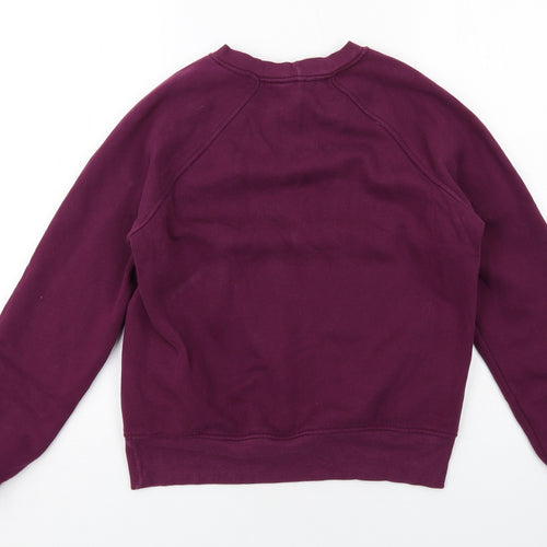 GOODMOVE Womens Purple Polyester Pullover Sweatshirt Size 8 Pullover