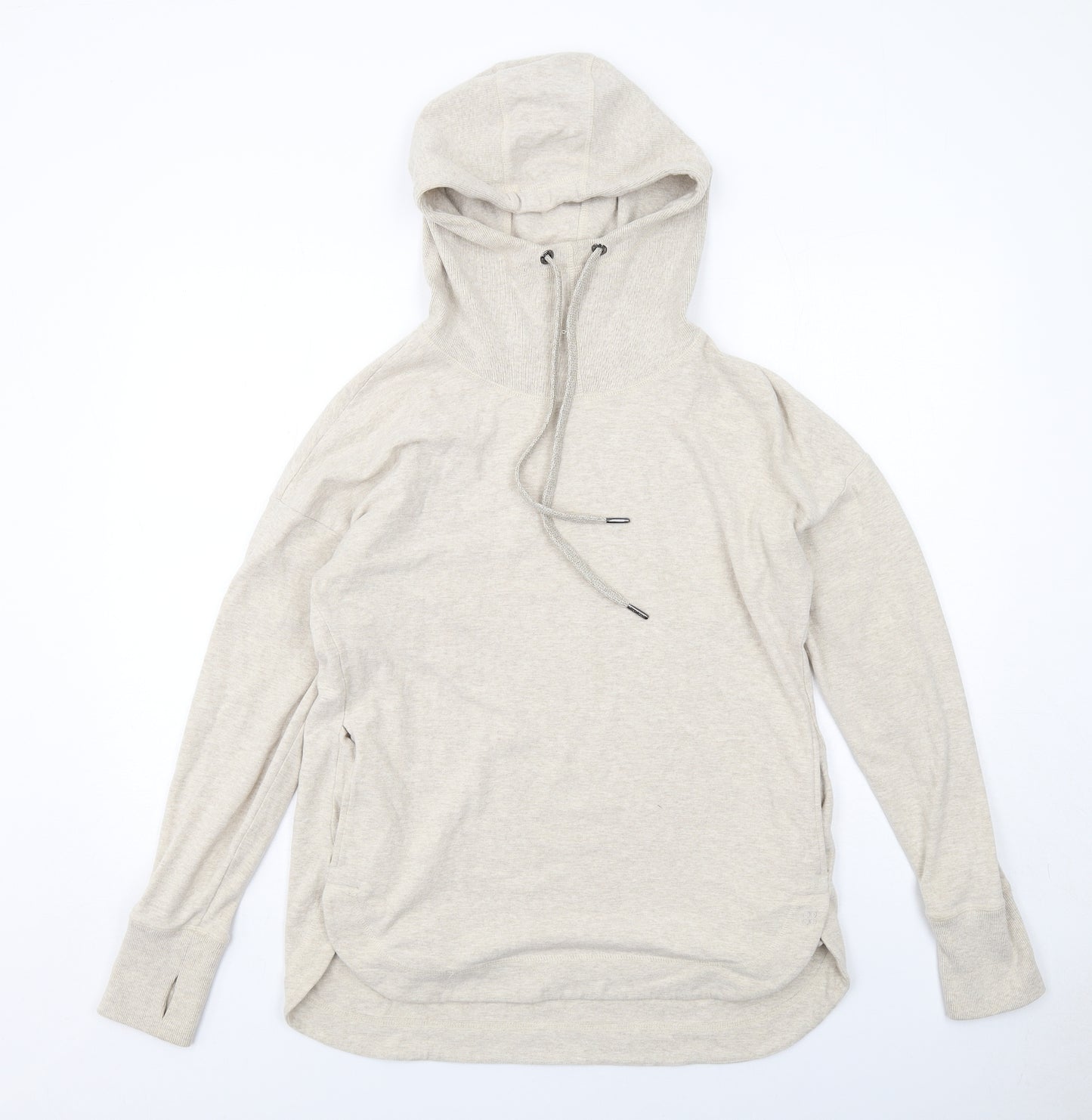 Sweaty Betty Womens Beige Polyester Pullover Hoodie Size M Pullover