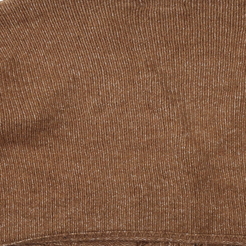 Stradivarius Womens Brown V-Neck Acrylic Cardigan Jumper Size M
