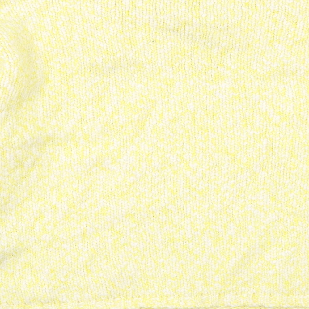 Marks and Spencer Womens Yellow V-Neck Polyester Pullover Jumper Size L