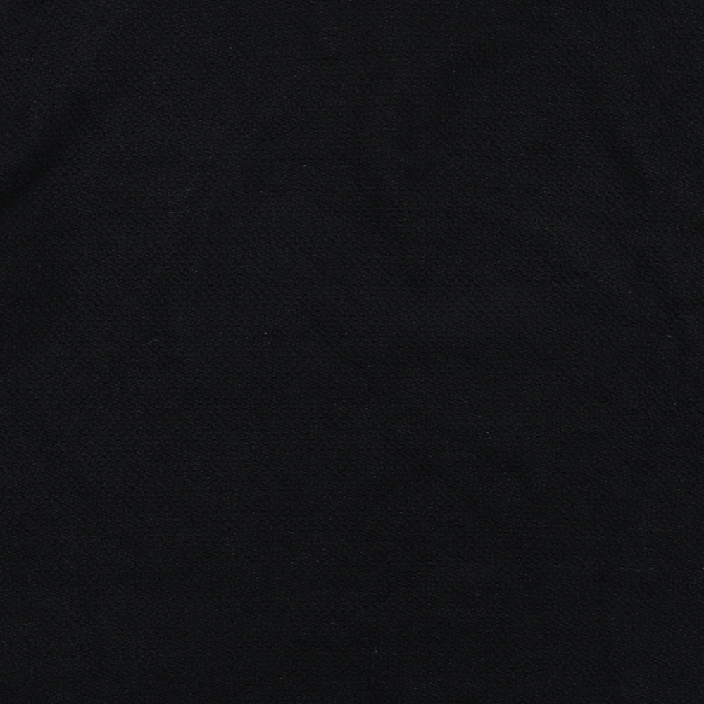 Weird Fish Mens Black Cotton Henley Sweatshirt Size L - 1/4 Zip, Logo