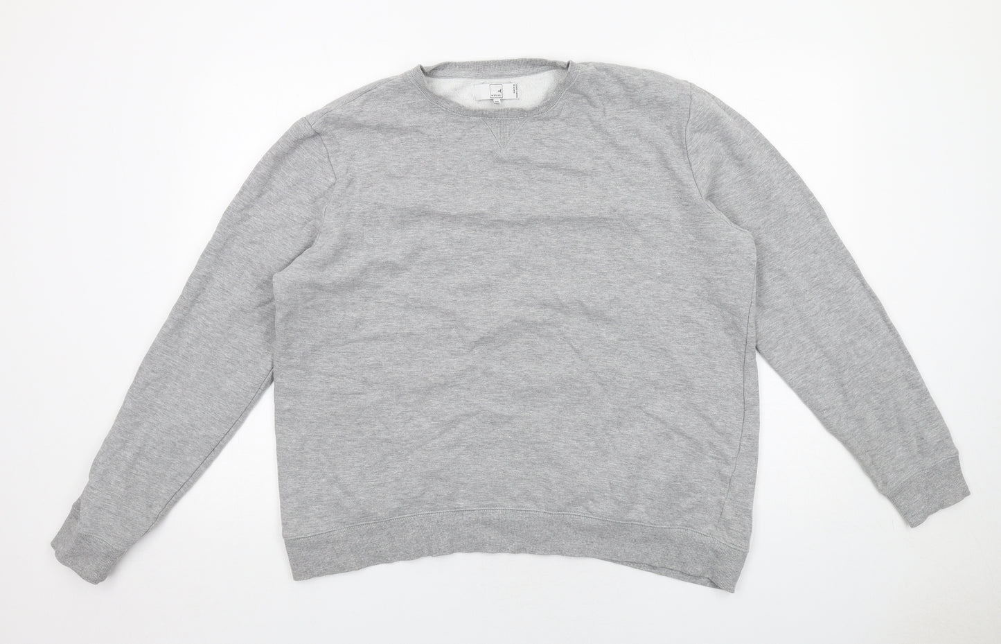 Meraki Mens Grey Cotton Pullover Sweatshirt Size 3XL