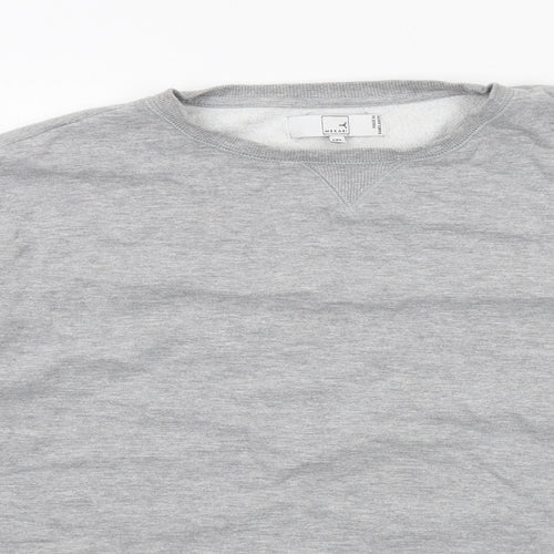 Meraki Mens Grey Cotton Pullover Sweatshirt Size 3XL