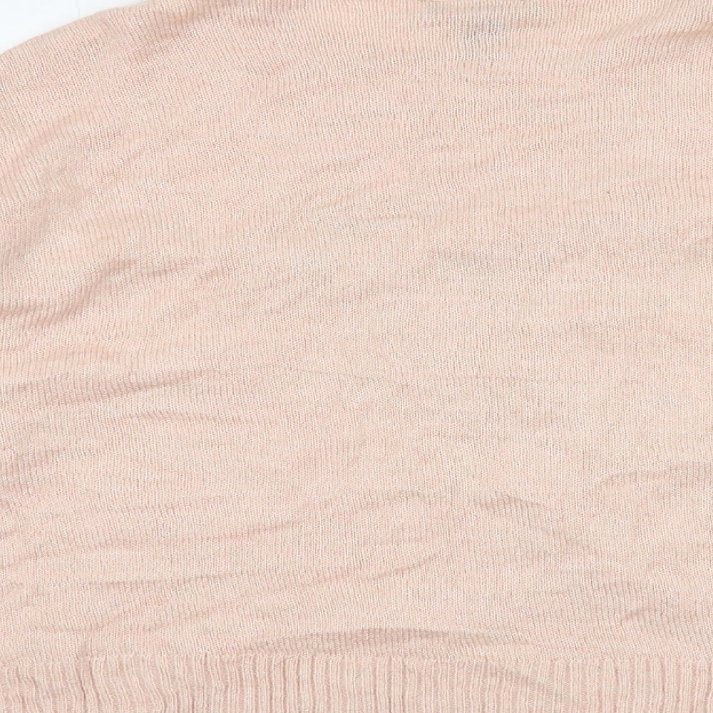 New Look Womens Pink Round Neck Acrylic Pullover Jumper Size M - Koala Christmas