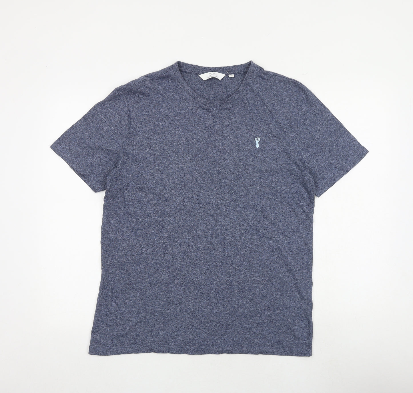 NEXT Mens Blue Cotton T-Shirt Size M Round Neck