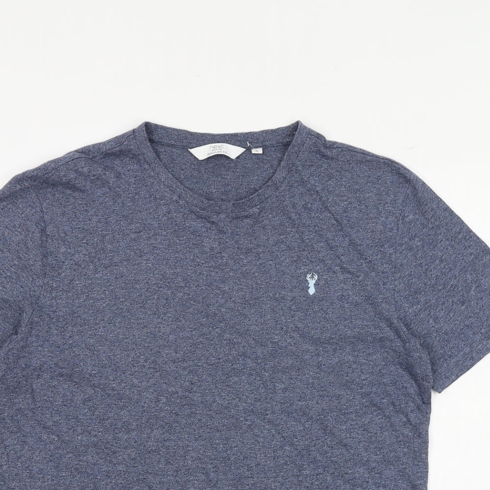 NEXT Mens Blue Cotton T-Shirt Size M Round Neck
