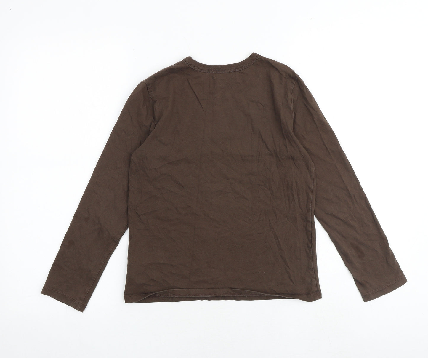 Gap Girls Brown 100% Cotton Basic T-Shirt Size M Round Neck Pullover - Bees Need Us