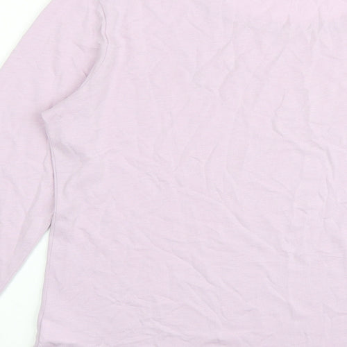 Jigsaw Womens Purple Cotton Basic T-Shirt Size M Boat Neck