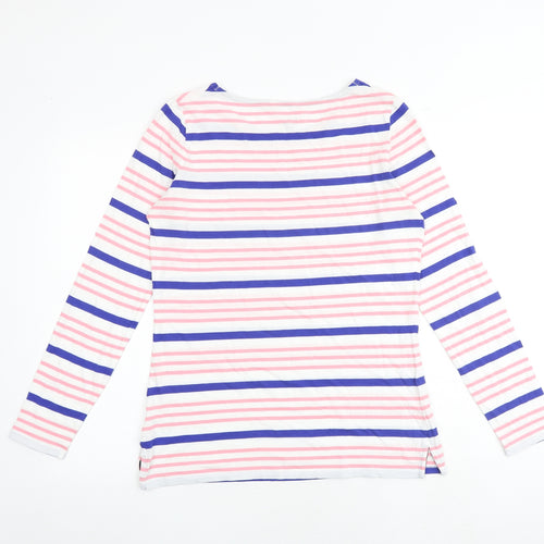 Boden Womens Multicoloured Striped 100% Cotton Basic T-Shirt Size 12 Boat Neck