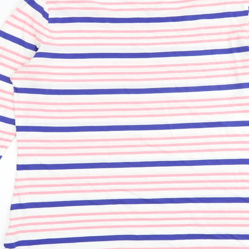 Boden Womens Multicoloured Striped 100% Cotton Basic T-Shirt Size 12 Boat Neck